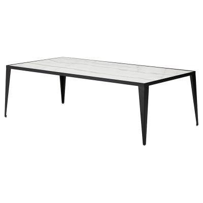 China Modern design luxury square coffee table stainless steel or iron marble top coffee table for sale