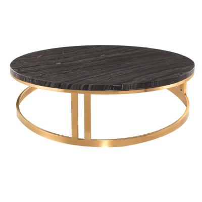 China Coffee table hot sales customized stainless steel modern simple marble coffee table for living room for sale