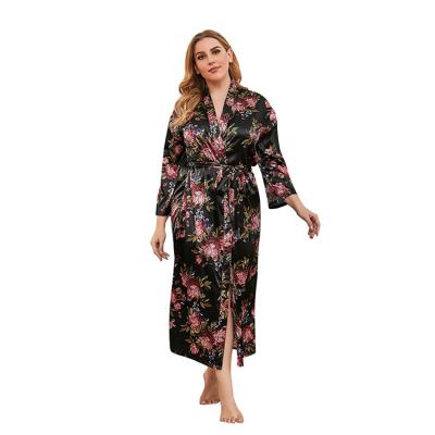 China High Quality Anti-Static Long Dress Bohemia Style Elegant Loose Sashes V-Neck Printed Women Dress for sale