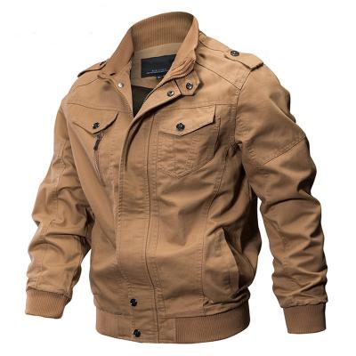 China New Men's Casual Work Jacket Waterproof Spring Cotton Outdoor Loose Plus Size Cargo Coat Denim Jacket Men's Outdoor Loose for sale