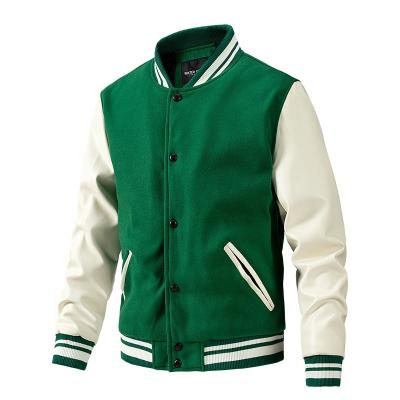 China Wholesale Breathable Custom Design Baseball Jacket Long Leather Jackets Unisex Sport Wear Sweatshirt Varsity Jacket Men for sale