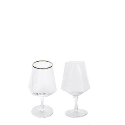 China Disposable Wine Champagne Glasses Burgundy Morden Glass Goblet for sale