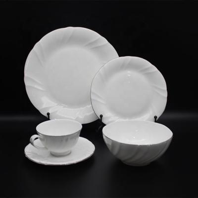 China China Disposable Bone China Tableware Exquisite Design New Cheap 20/30 Pcs Porcelain Tableware Plain Dish Plate Set Ceramic Dinner for sale