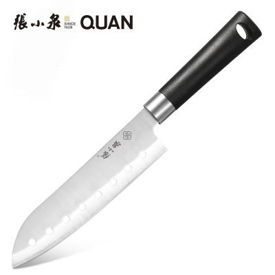 China Sustainable Professional High Quality Stainless Steel 7 Inch Santoku Knife With Black PP Handle for sale