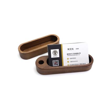 China Fashion Factory Manufacture Accept Customized Logo Wooden Box Business Wooden Card Case for sale