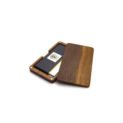 China Eco-friendly Wooden Credit Name Card Holder Fashion Stand Business Wooden Card Cases for sale