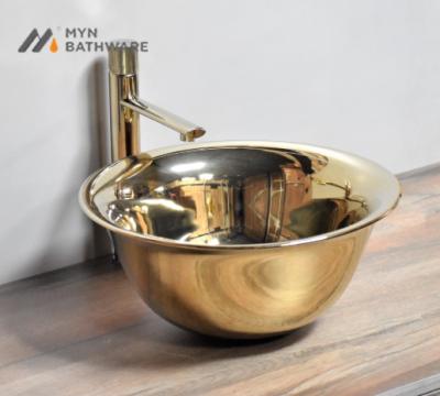 China Unique Design Vanity Ware Nature Luxury Sanitary Bowl Basin Ceramic Gold Plated Sink for sale