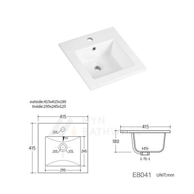 China Hot Selling Unique Design Ceramic Mount Wash Basin Top Bathroom Cabinets for sale