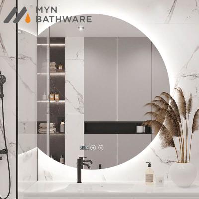 China Minimalist Waterproof Half Moon Led Mirror To Make Up Smart Bathroom Mirror For Bathroom for sale