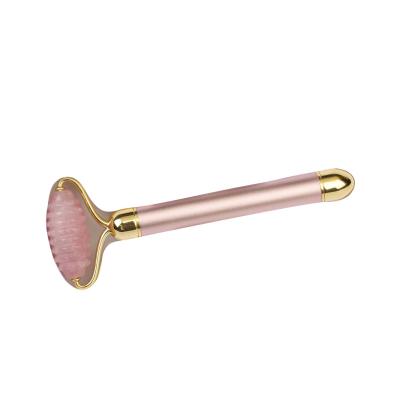 China 24K Gold Face Lift Stick Nailed Tool Face Beauty Stick Face Jade Roller Electric Head Massager V Type for sale