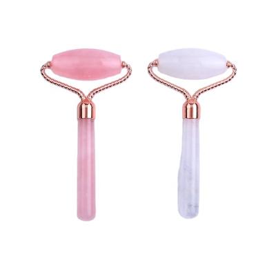 China Rose Jade Roller For Face With Handheld Beauty Face Lift Massage Box Rose Quartz Jade Roller Gua Sha Facial Box for sale