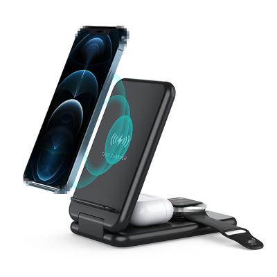 China 3 in 1 2021 Wireless Charging Station New Arrival Success Folding 3In1 Type-C Left Charging Station Wireless Charger for sale