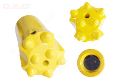 China 8 Button Carbide Drilling Tools , 7 Degree Tapered Button Bit Hex19 for sale