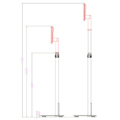 China The thermal image the size and angle can be adjusted to adapt to the body temperature of different people monitoring the face recognition bracket for sale