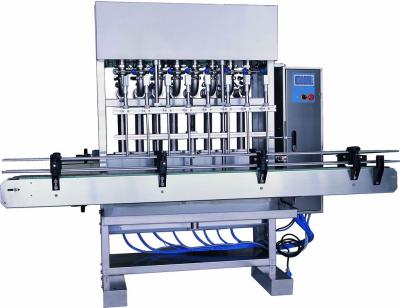 China Food 6 Nozzles Automatic Follow-Filling And Rotary Capping Machine, Star Wheel for sale