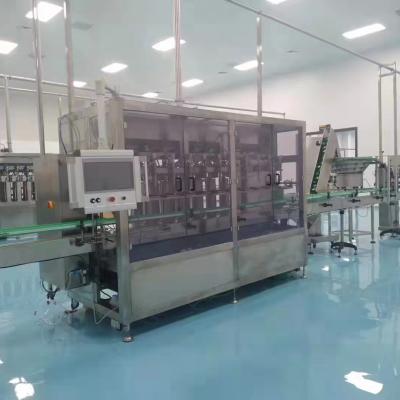 China 8 Heads Auto Volumetric Foaming Food Cleaner Liquid Detergent Servo After Filling And Capping Machine for sale