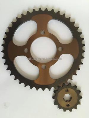 China Cheap A3 CD70 41t/14t 420/104L PAKISTAN Motorcycle Chain Sprocket for sale