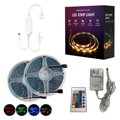 China Home Decoration or Waterproof Landscape Lighting 10m 32.8ft 300leds 5050RGB IP65 LED Strip Light Kits Wifi App Remote Control for Home Decoration for sale