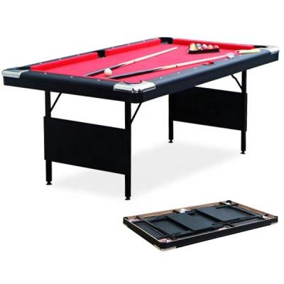 China The classic and economical 6-ft portable pool table for the home with easy folding for storage, includes pool balls, cues, chalk for sale