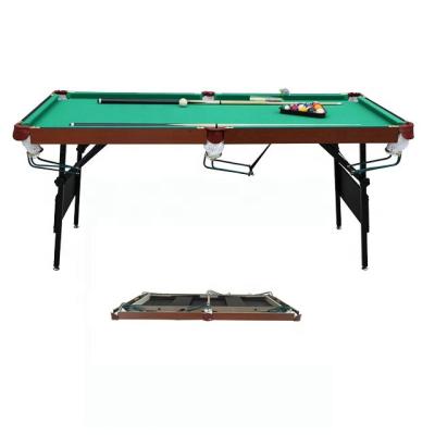 China Easy Assemble And Collapsible Billiard Table Game Netting 6ft Folding Playing Billiards Snooker Table for sale