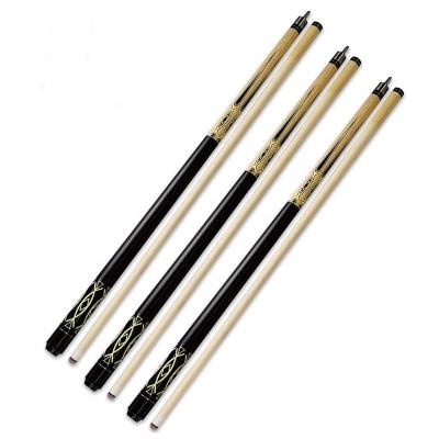 China Portable Stainless Steel Maple Wood Snooker Pool Cue Joint Wood Sticks 1/2-Piece for sale