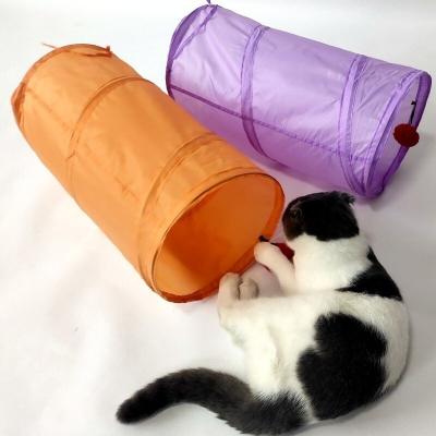 China Indoor and Outdoor Play Viable Soft Toy Leisure Game Round Shape Cat Pet Colorful Quick-Opening Tunnel for sale