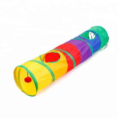 China 2018 Amazon Hot Selling Breathable Hot Selling Amazon Cat Tunnel Funny Pet Toy Tent Foldable Cat Tunnel With Ball Kitten Cat Supplies for sale