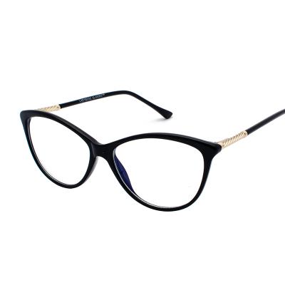 China Vintage TR90 Fashion TR90 Women Optical Sight Anti Light Polarized Clear Glass Blue Tinted Eye Glasses 5899 for sale