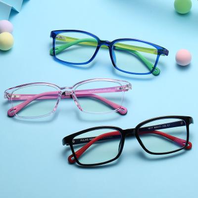 China Anti Ray Decoration Silica Gel Flexible Silica Gel Fashion Myopic Eyewear 1817 Children UV400 Blue Clear Frame Lens for sale