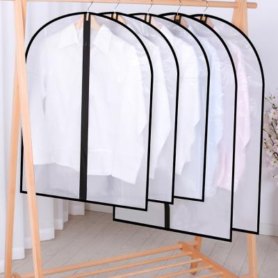 China Washable Storage Dust Cover Clothes Transparent PVC Hanging Bag, Large Suit Cover Garment Bag Storage Bag for sale