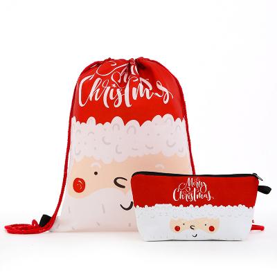 China Drwastring 2020 New Christmas Style Drawstring Bag Cosmetic Bag Set, Gift Bag Set For Kids, Party for sale