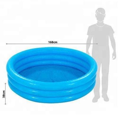 China Intex 58446 Crystal Blue Round Wading Pool Inflatable Baby Swimming Pool for Indoor and Outdoor for sale