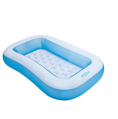 China Soft Inflatable Floor INTEX 57403 RECTANGULAR POOL Baby Swimming Pool Rectangular Plastic Swim Pool For Kids for sale