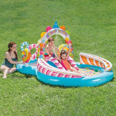 China PVC Original Intex 57149 Inflatable Candy Zone Play Center Water Park Pool Kids Water Slides for sale