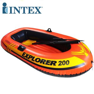 China Hot-selling Intex 58331 PVC inflatable raft 58332 boat set inflatable fishing boat with outboard motor rigid inflatable boat china for sale