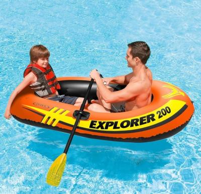 China PVC INTEX 58331 EXPLORE 200 BOAT SET 2 Person Rowing Boat Inflatable Fishing Boat for sale