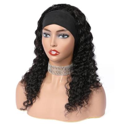 China Wholesale Headband Wig Vendors, Natural Straight Braided Human Hair Wigs 100% Human Hair Headband Wigs for Black Women à venda