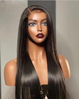 Chine Wholesale Straight HD Lace Front Human Hair Wig With Baby Hair 13x4 13x6 Virgin Brazilian Silky Straight Human Hair Lace Wigs à vendre