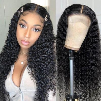 China Cheap 180% 250%Density Raw Virgin Cuticle Aligned Brazilian Natural Human Hair Lace Wigs Glueless For Blackwomen Front Lace Wig Te koop