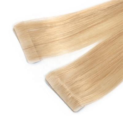 China 10a Russian Curly Remy Human Hair Balayage Invisible Skin Weft Adhesive Double Sided Tape in Hair Extensions for sale