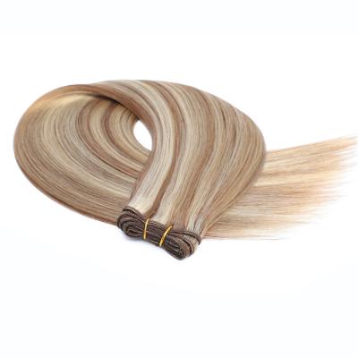 Cina wholesale price double wefted raw brazilian virgin cuticle aligned human hair extension in vendita