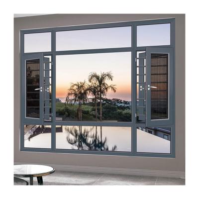 China Swing Economical Customized Colors Frame Window Price Aluminum Casement Window For Home for sale