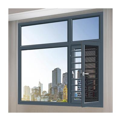 China Swing Unique Contemporary Stainless Steel Mesh Material Aluminum China Casement Windows for sale