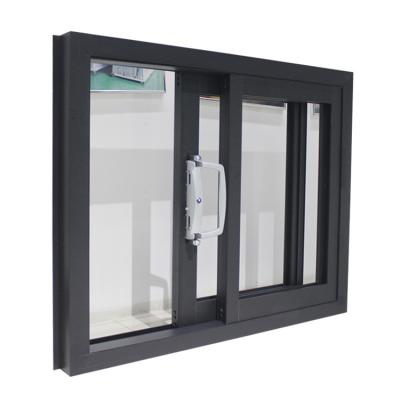 China Magnetic Screen Double Glazed Aluminum Sliding Windows for sale