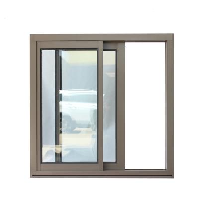 China Magnetic Screen Black Aluminum Sliding Window for sale