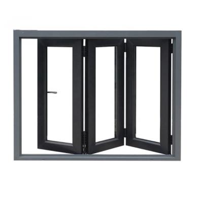 China Aluminum folding magnetic screen window/bi fold anti-theft window/folding Windows for sale