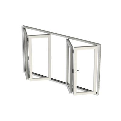 China Magnetic White Screen Frame Aluminum Casement Folding Windows/Bi Fold Doors Aluminum Windows/Folding Windows for sale