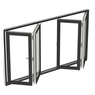 China Magnetic Screen Aluminum Bi - Folding Window / Accordion Folding Windows for sale