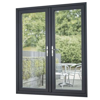 China Thermal Insulated 48 Inch Exterior French Glass Doors for sale