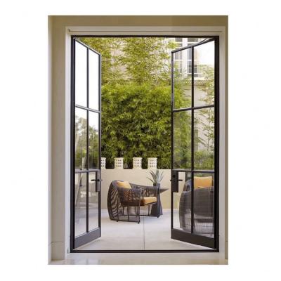 China Heat Insulation Balcony Aluminum Glass French Doors for sale